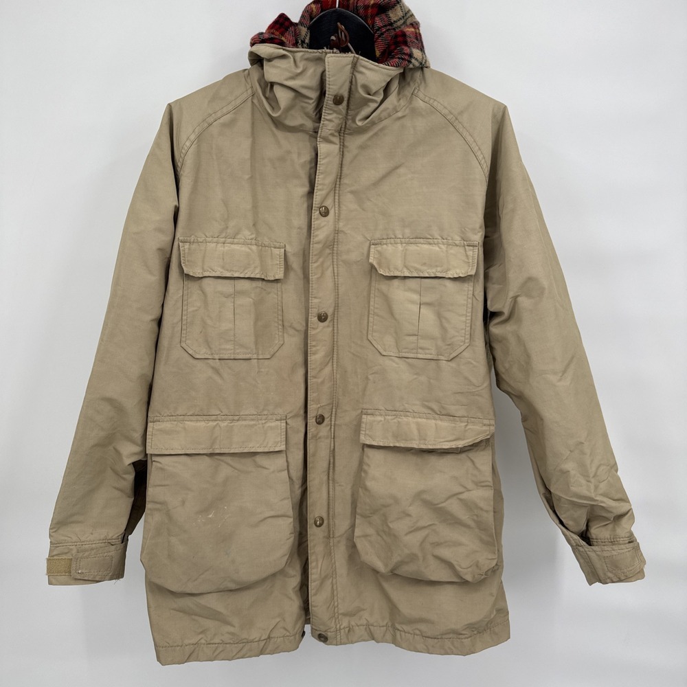 Vintage Lands‎ End Jacket Mens XL??Parka Coat Wool Lined Hooded Pockets USA 90s